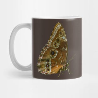 Beautiful Butterfly Wings of Meadow Brown Isolated Mug